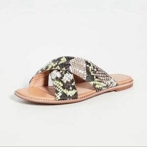 Madewell PUFFY-STRAP SANDALS IN SNAKE EMBOSSED LEATHER , 10